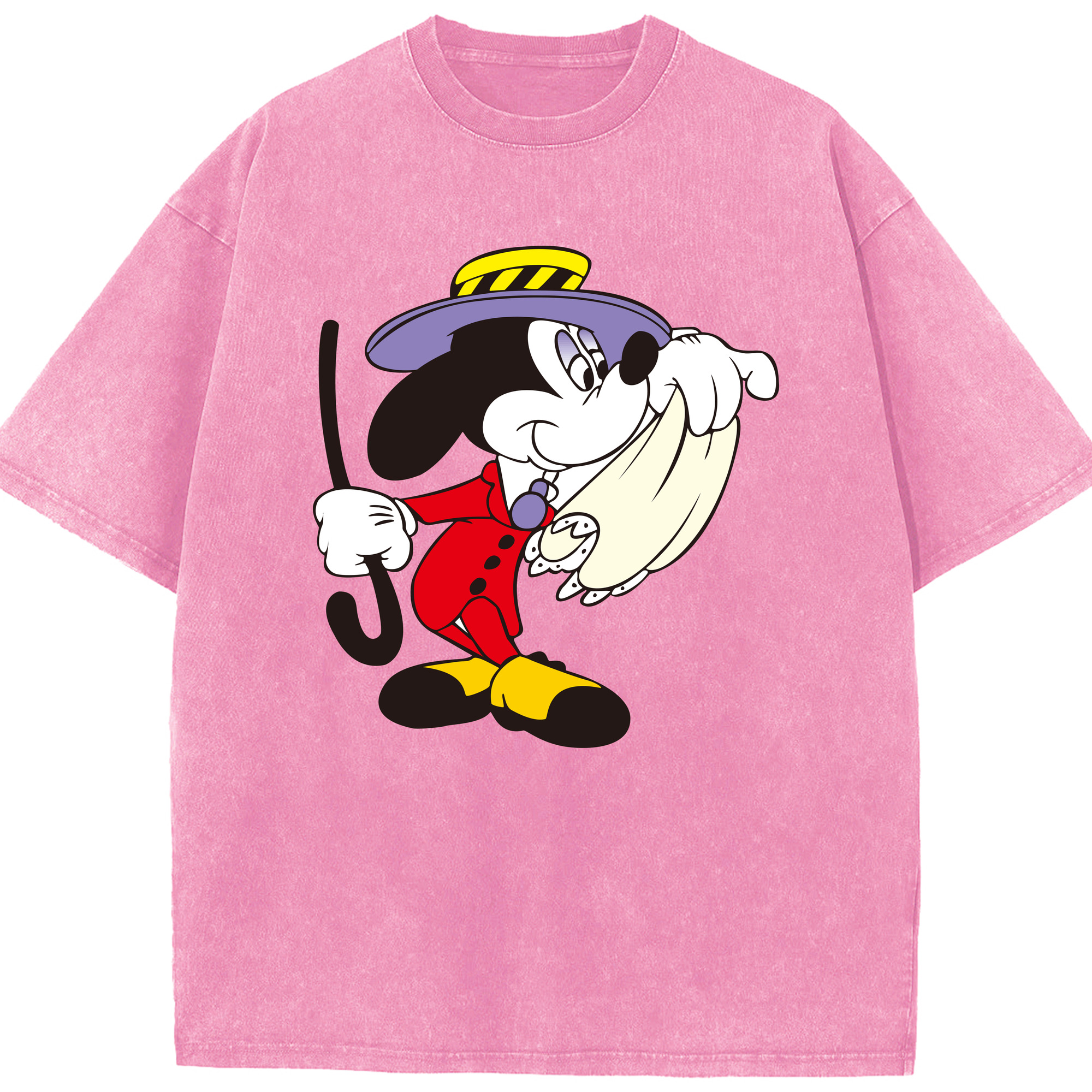 （画像用） ミッキーマウス Mickey Mouse 綿100% ヴィンテージ風 半袖Tシャツ（フロントプリント）
